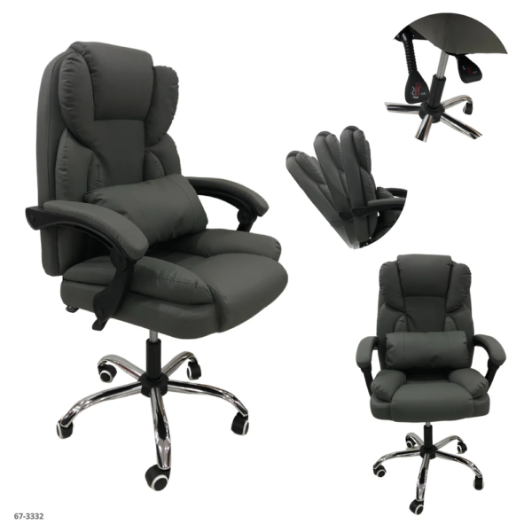 Silla de Oficina Cuerina Gris