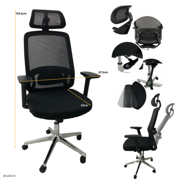 Silla de Oficina Negra