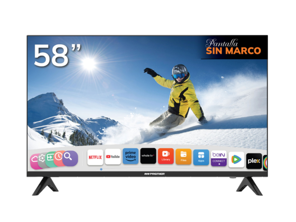 Tv 58” uhd smart c/dvb-t2, android (whale os), sm, c/cr voz